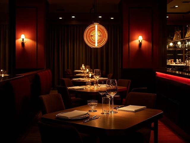 Elegant restaurantinteriør på Frogner med unike belysningsløsninger